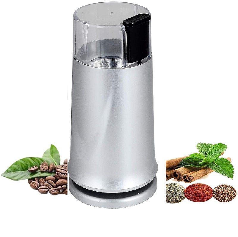 TRAY 200 W Electric Coffee Grinder Maker Small Compact Simple Touch Automatic Grinding Tool Kitchen Salt Pepper Grinder Spices Nut Seed Coffee Beans Mill Herbs Nuts11x11x19 cm - Image 1
