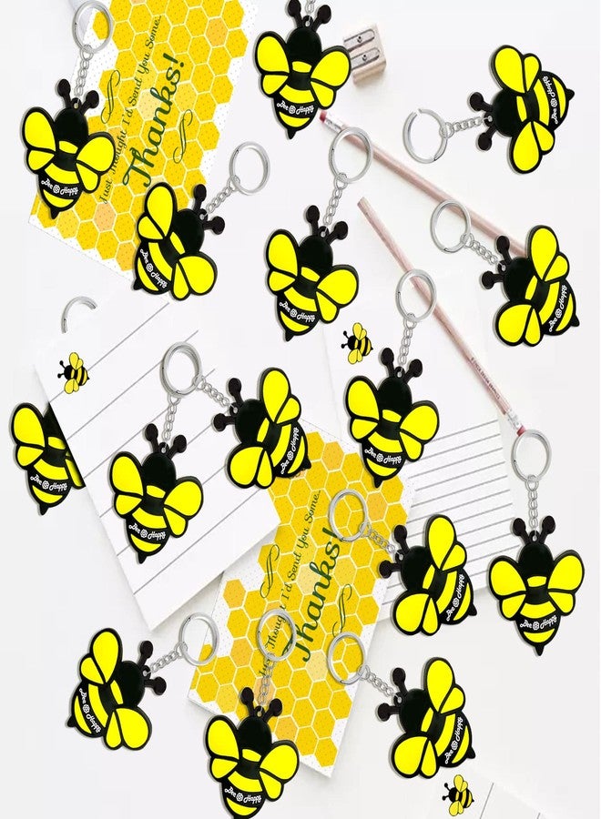 Elecrainbow 40 Pack Cute Bumble Bee Keyring Packs Party Favor for Honey Bee, Bumble Bee, Mommy to Bee, Adult Bee, Queen Bee, Birthday, Gender Reveal - Image 5