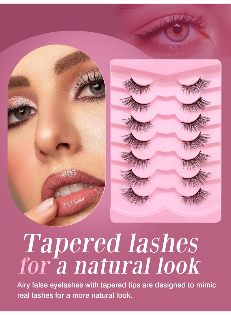 لاشز إم دي ٧ أزواج من الرموش الصناعية نصف العين، ٦×١٣ مم - Image 5