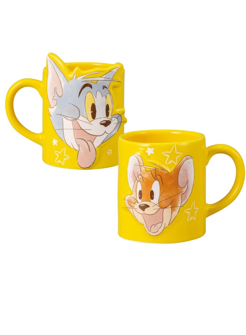 ديزني كوب قهوة سيراميك مكون من قطعتين للزوجين والطلاب والأصدقاء كوب ماء 350 مل (توم وجيري) - Image 1