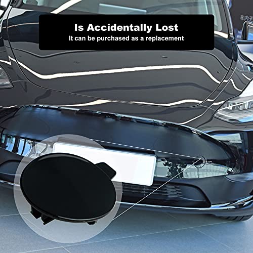 TIKSCIENCE Front Bumper Tow Hook Cover for Tesla Model Y 2017-2023 Black Tow Hook Cover Cap - Image 3