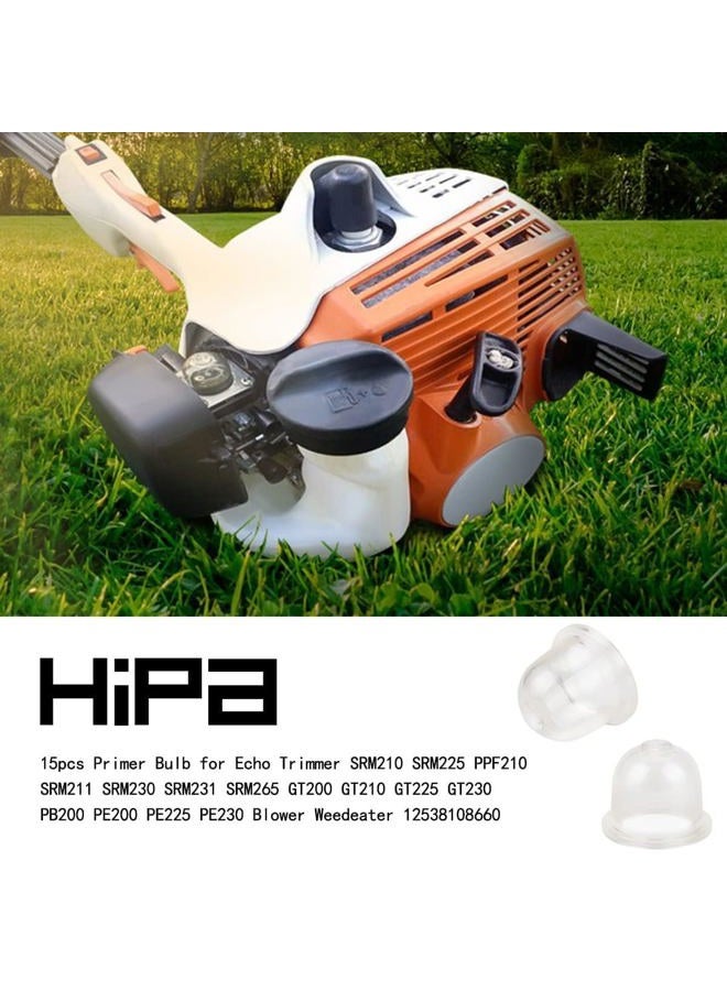 Hipa 15pcs Primer Bulb for Echo Trimmer SRM210 SRM225 PPF210 SRM211 SRM230 SRM231 SRM265 GT200 GT210 GT225 GT230 PB200 PE200 PE225 PE230 Blower Weedeater 12538108660 - Image 2