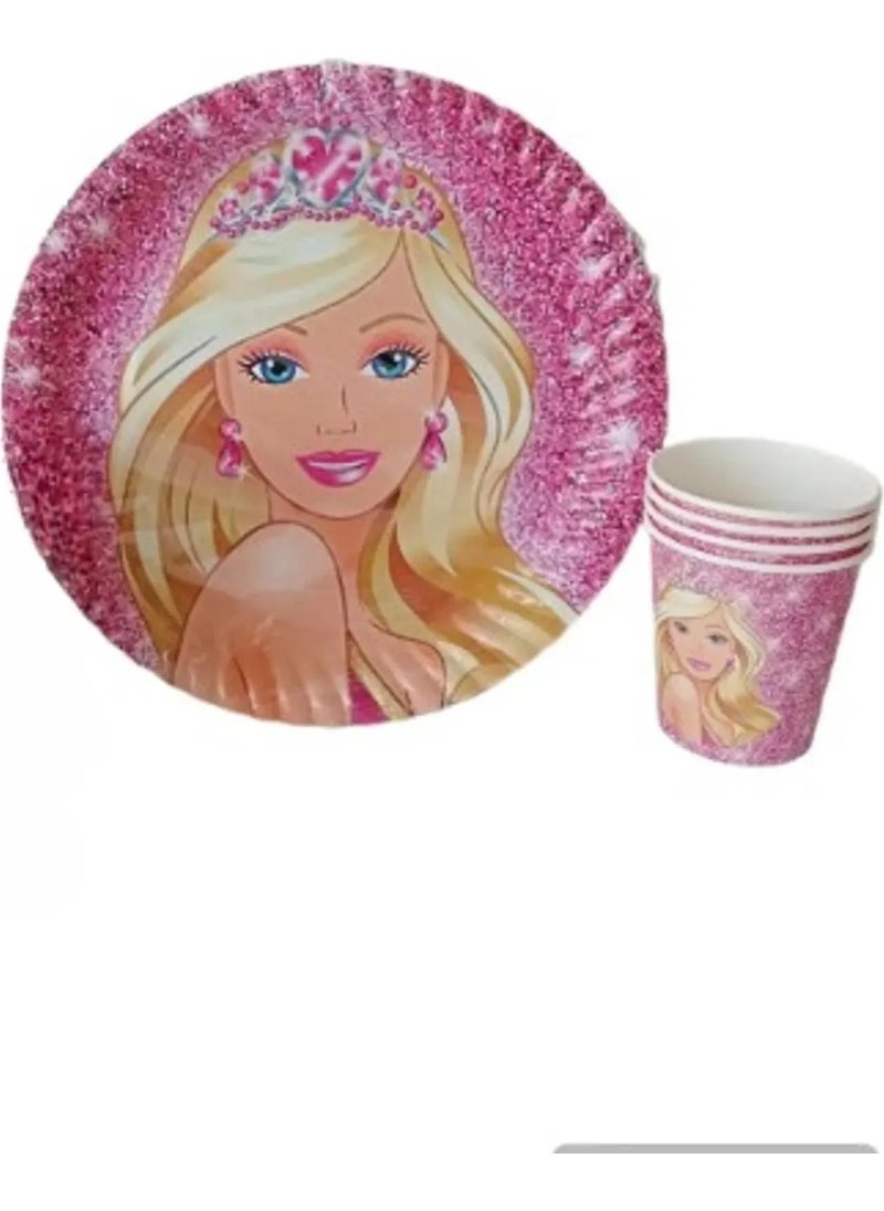 Bkmc Party - Princess Character Plate - Cup Set of 8 for Girls - Image 1