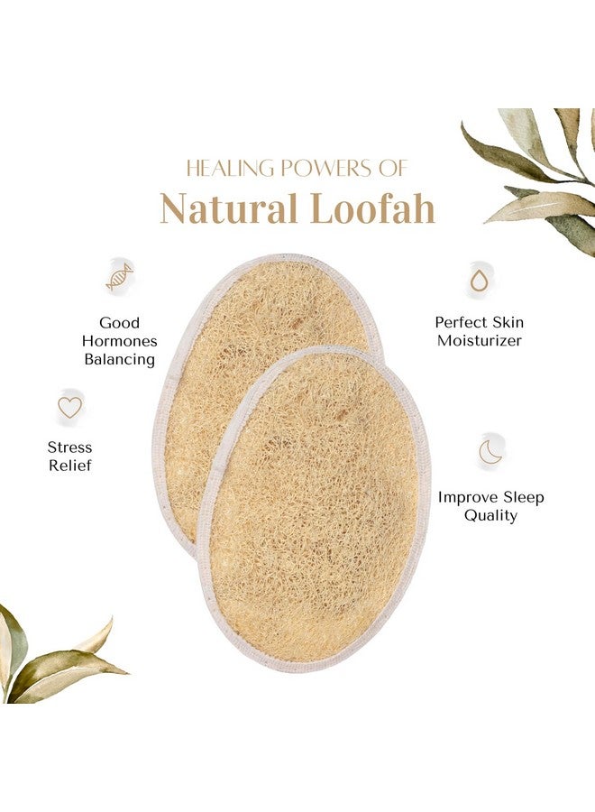 CareDone 4pcs Natural Exfoliating Loofah Pads, Body Scrubbers, Portable Luffa Sponges. - Image 2