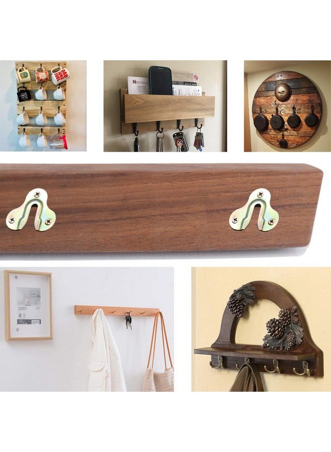 Adiyer 20Pcs Zinc Yellow Keyhole Hangers Mirror Picture Frame Hangers Mug Key Coat Hanging Rack Wooden Board Wall Mount Single Keyhole Hanging Plate - Image 4