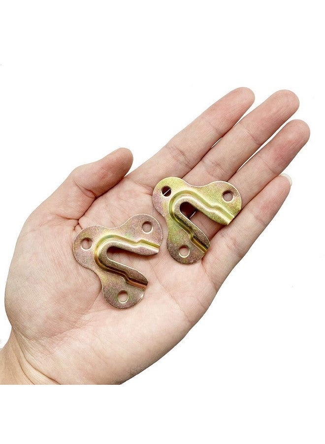 Adiyer 20Pcs Zinc Yellow Keyhole Hangers Mirror Picture Frame Hangers Mug Key Coat Hanging Rack Wooden Board Wall Mount Single Keyhole Hanging Plate - Image 5