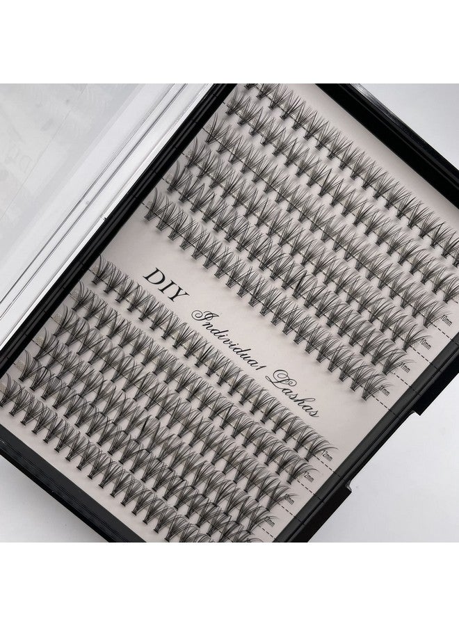 IECILI Individual Lashes Natural Cluster Lashes 240Pcs 914Mm Mixed Pack ;12 Roots;D Curl ;0.07Mm Thickness;Faux Mink Diy Premade Fans Eyelash Extensions (D Curl, 20D Cluster Lashes)  - Image 2