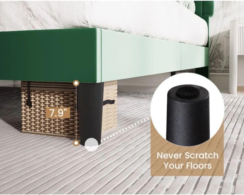 Comfynest Upholstered Platform Bed with Adjustable Headboard - Image 4