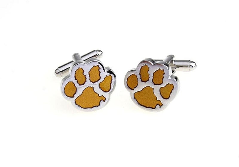 MRCUFF Cub Paw Print Bear Tiger Dog Big Cat Pair Cufflinks in a Presentation Gift Box & Polishing Cloth - Image 2