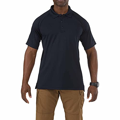 5.11 Tactical Men's Performance Short Sleeve Polo Shirt, Style 71049, Dark Navy, Large - Image 1