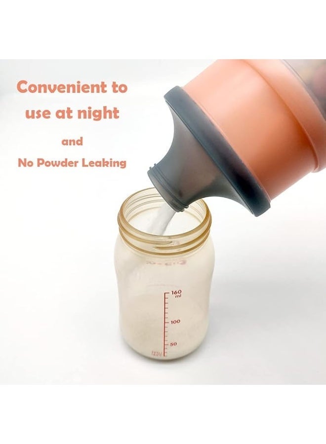 2 Pack Baby Formula Dispenser, Portable Milk Powder Dispenser Container, Baby Feeding Storage Container for Travel, Non-Spill Stackable Baby Snack Storage Container, BPA Free, 4 Compartments - Image 4