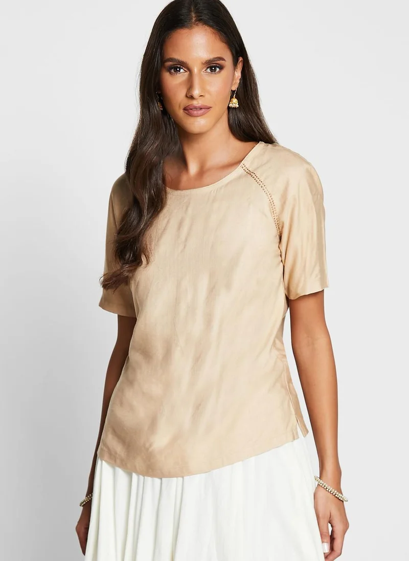 Fabindia Viscose Slik Plain Top