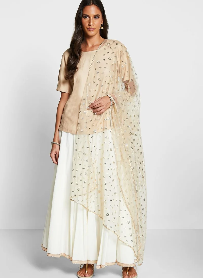 Fabindia Viscose Slik Plain Top
