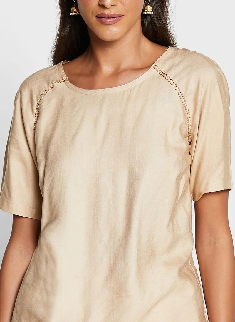 Fabindia Viscose Slik Plain Top