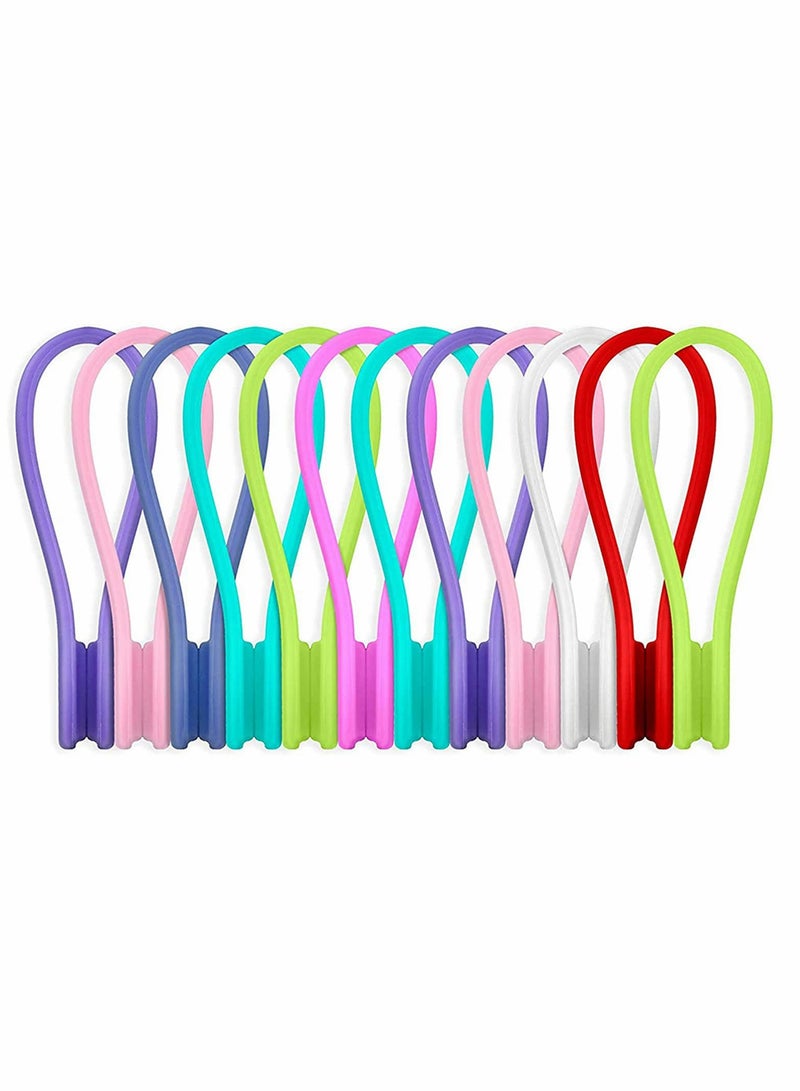 Excefore Reusable Magnetic Cable Ties Cord Organizers Cord Ties Cable Organizers Unique Gadgets for Cable Management and Organization, Hanging  Holding Stuff, Fidgeting, or Just for Fun 12 Pack - Image 1