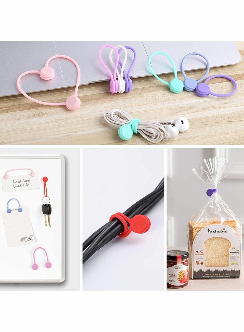 Excefore Reusable Magnetic Cable Ties Cord Organizers Cord Ties Cable Organizers Unique Gadgets for Cable Management and Organization, Hanging  Holding Stuff, Fidgeting, or Just for Fun 12 Pack - Image 5