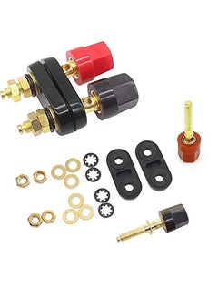 SYOSI 10 أزواج من دعامات مكبر الصوت لتعزيز الطاقة بمقبس مزدوج 2-way بمقبس موزع 4mm للتركيب على اللوحة باللونين الأسود والأحمر  - Image 4