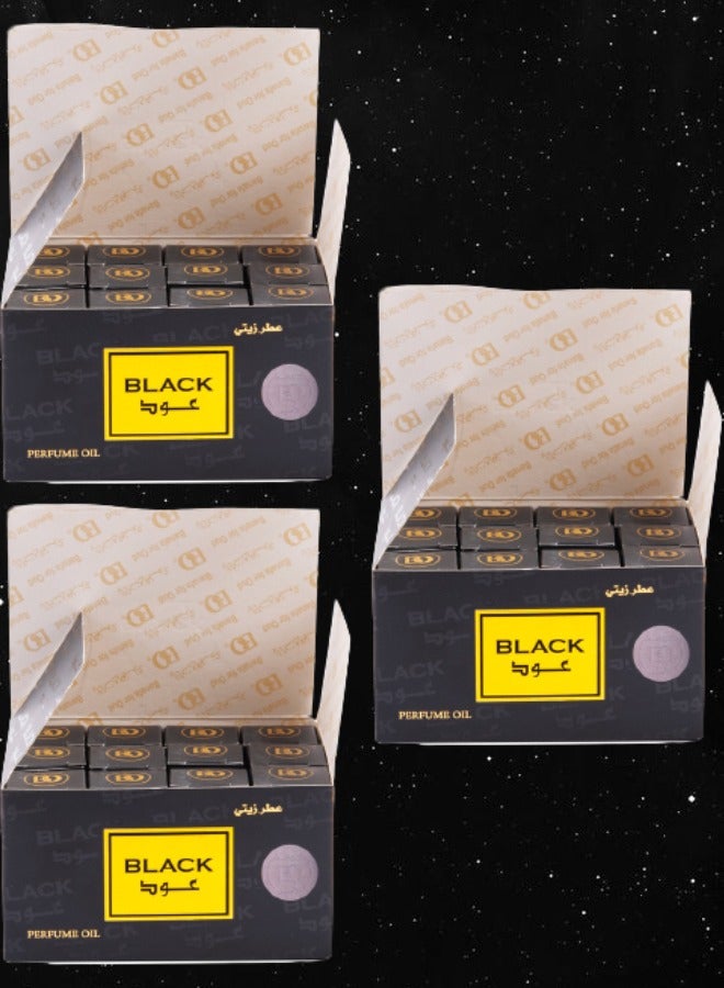 Banafa 36 Pieces Black Oud Perfume Oil 3 ml - Image 1