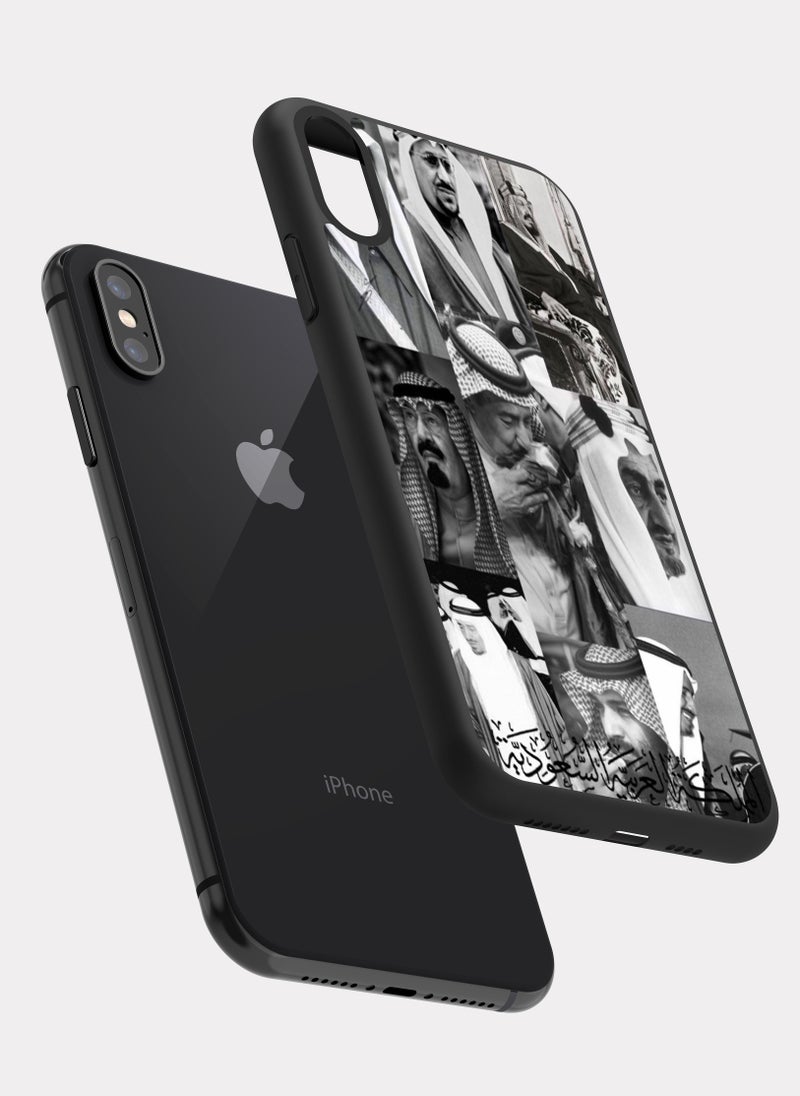 بكسلات كفر ايفون اكس ملوك السعودية ابيض و اسود - Image 2