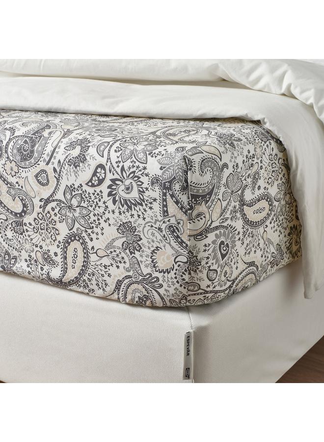 erorex Fitted sheet, grey/white, 80x200 cm - Image 4