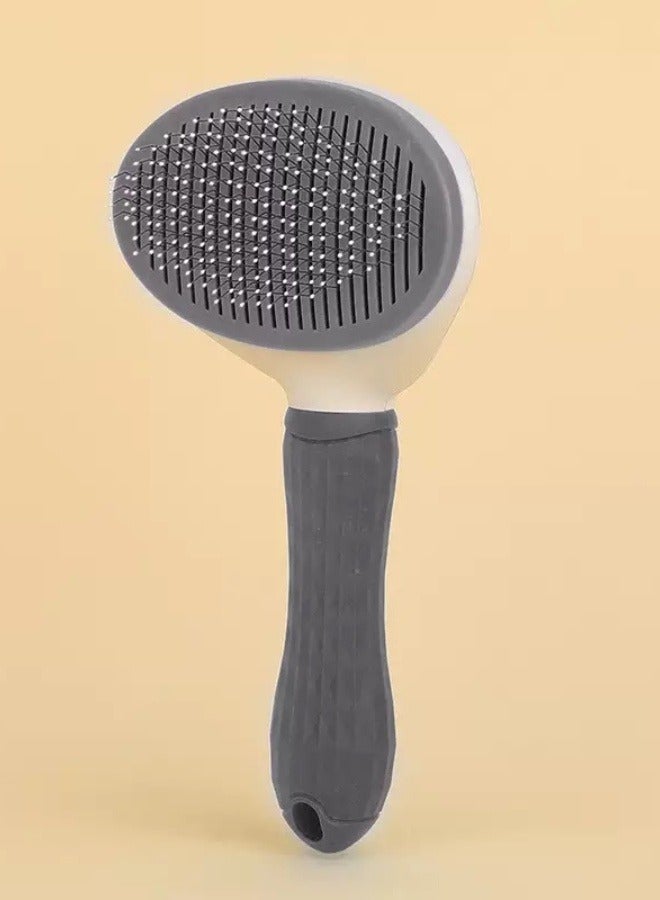 Pet Cat Brush for Shedding and Grooming, Dog Hair Removal Brush, Pet Groomer Shedding Grooming Tools Combs Rakes, Cats Brush for Short or Long Haired Removes Loose Hair & Tangles, grey