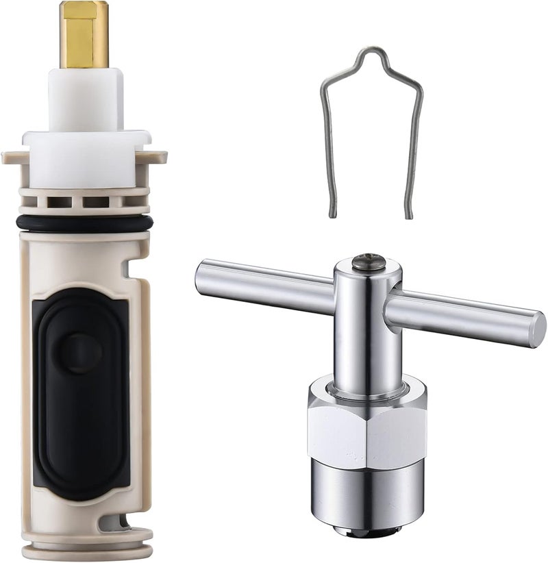 Tearel Store 1222 Shower Cartridge with 104421 Puller Removal Tool Replacement for Moen, Compatible with Moen One-Hanlde Posi-Temp Faucet - Image 1