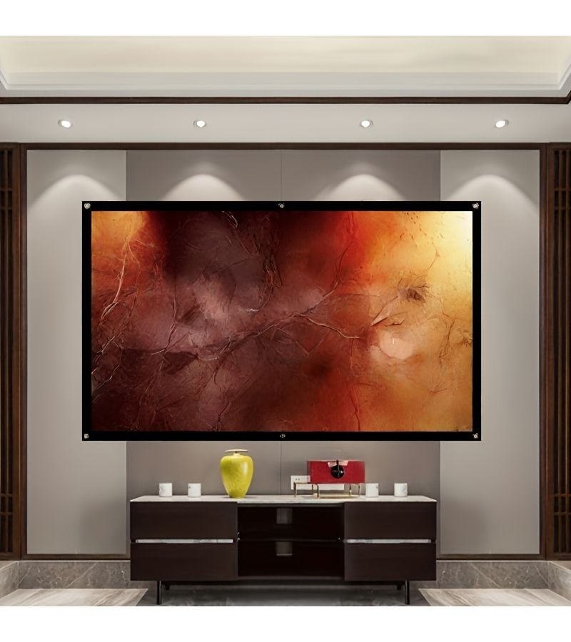 1pc Foldable Portable Projector Screen For Home Theater Outdoor Movie Nights RV And Yard Use - Image 1
