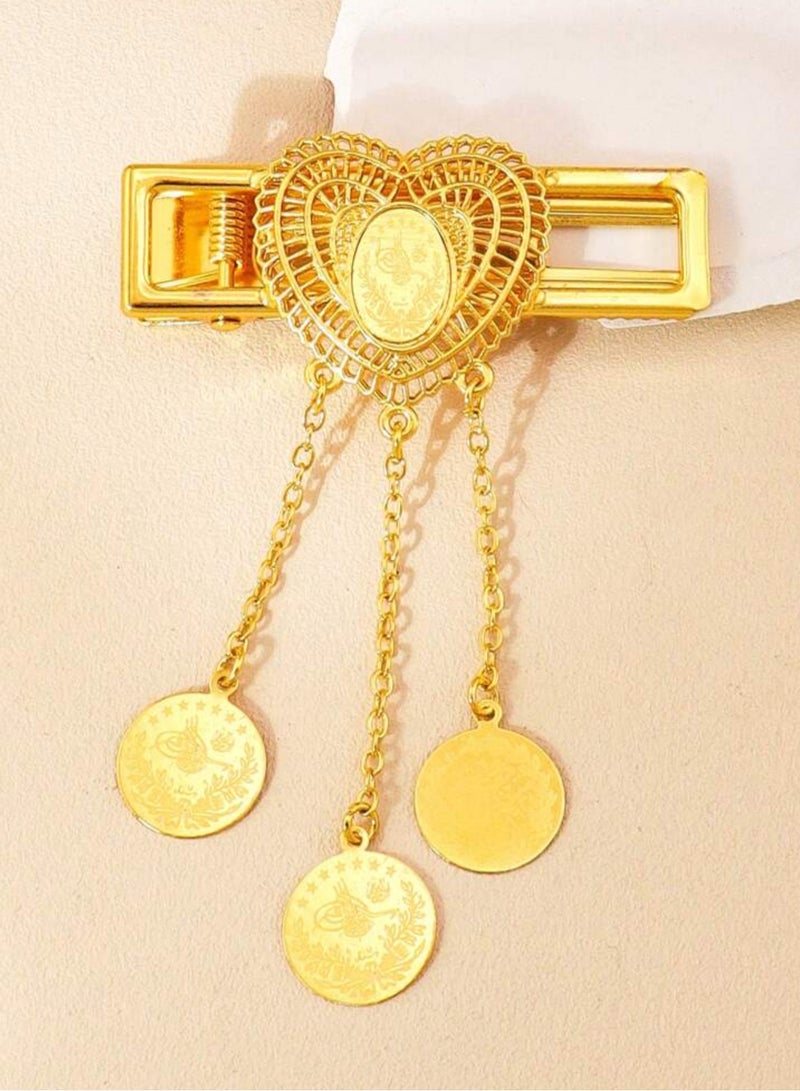 غولدماكس مشبك شعر نسائي أنيق شبيه بالذهب مطلي عيار 21 - Image 1