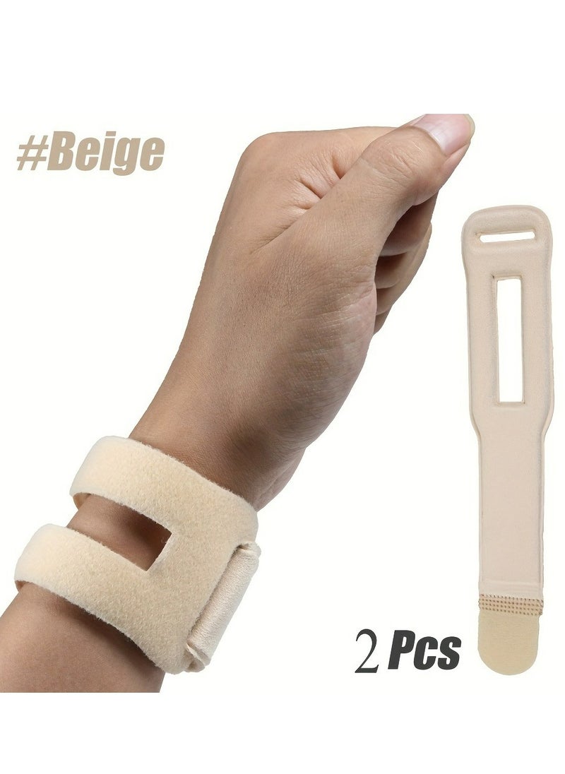 Generic 2 Pack Adjustable Wrist Compression Braces with Spandex for Tendonitis, TFCC Tear Support – Ambidextrous, Ideal for Strain Relief & Exercise Support, Dry Clean Only, Strong Hook & Loop Closure  - Image 1