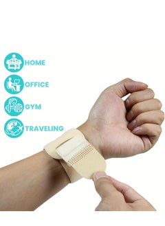 Generic 2 Pack Adjustable Wrist Compression Braces with Spandex for Tendonitis, TFCC Tear Support – Ambidextrous, Ideal for Strain Relief & Exercise Support, Dry Clean Only, Strong Hook & Loop Closure  - Image 3