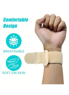 Generic 2 Pack Adjustable Wrist Compression Braces with Spandex for Tendonitis, TFCC Tear Support – Ambidextrous, Ideal for Strain Relief & Exercise Support, Dry Clean Only, Strong Hook & Loop Closure  - Image 4