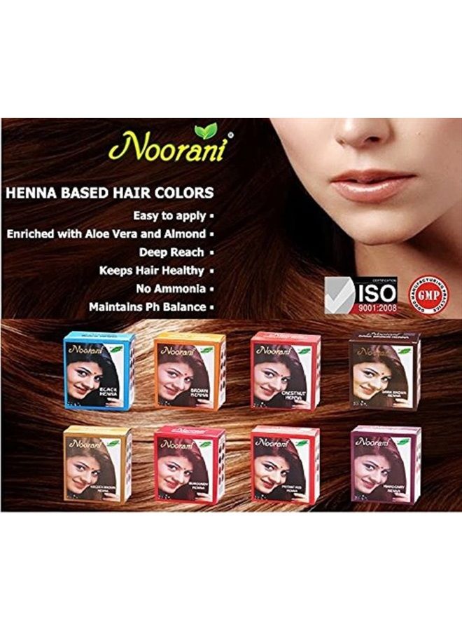 Noorani Henna Based Hair Color and Herbal Powder (6 Pouch x 10g), BURGUNDY HENNA)  - Image 2