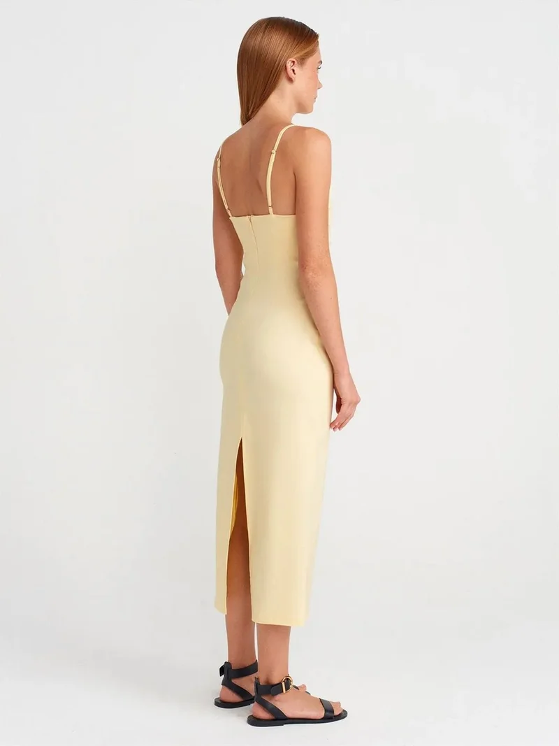 ديلفين DILVIN Sleeveless Bodycon Midi Dress