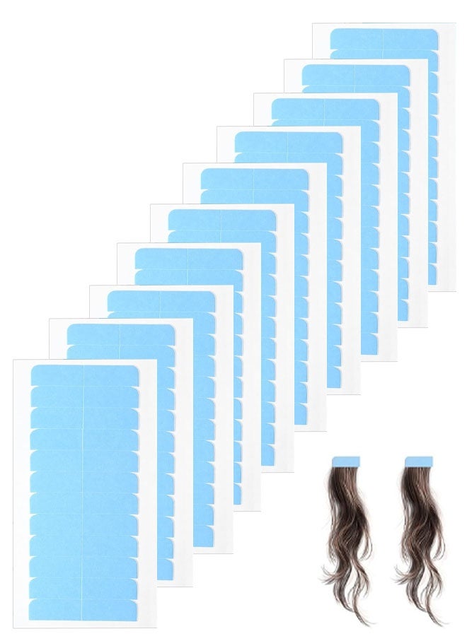 120 قطعة من شريط وصلات الشعر ذو الوجهين، شريط لاصق بديل لوصلات الشعر، شريط لاصق للشعر البشري، شريط بديل لوصلات الشعر المستعار، أدوات تجميل شريط الشعر المستعار (أزرق) - Image 1