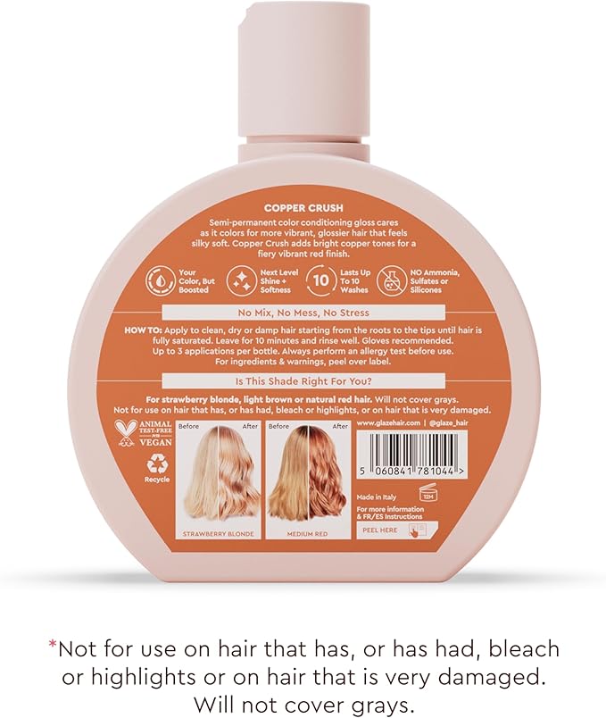 Glaze Glaze Super Gloss Colour Conditioning Gloss Chocolate Gleam for Natural Medium to Dark Brown Hair Rinse Out SemiPermanent Hair Gloss that Enhances Colour and Boosts Shine Hydration 