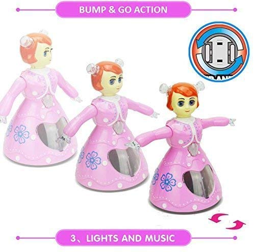 Goyal's Princess Dancing Girl 360° Rotating Musical Dancing Toy with Colorful Flashing Lights - Image 3