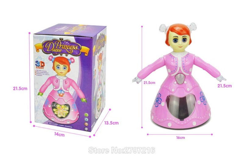 Goyal's Princess Dancing Girl 360° Rotating Musical Dancing Toy with Colorful Flashing Lights - Image 4