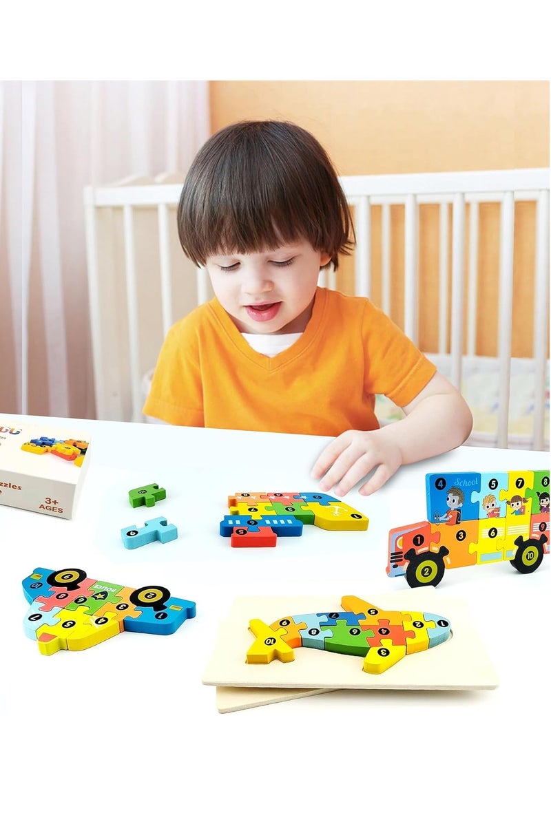 2 Pack Non-Toxic Wooden Car Puzzles – Age 3-5, Ideal Gift for Toddlers - Image 5