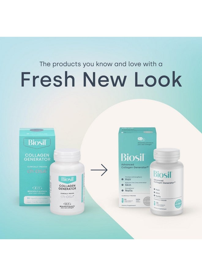 Biosil Collagen Generator - 180 Liquid Capsules - with Patented ch-OSA Complex - Generates & Protects Your Own Collagen - GMO Free - 90-Day Supply - Image 2