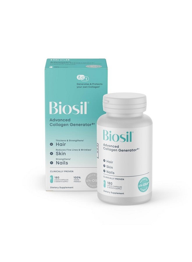 Biosil Collagen Generator - 180 Liquid Capsules - with Patented ch-OSA Complex - Generates & Protects Your Own Collagen - GMO Free - 90-Day Supply - Image 1