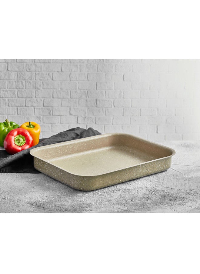 Trust Non-Stick Aluminum Rectangular Roasting Pan Beige  - Image 4
