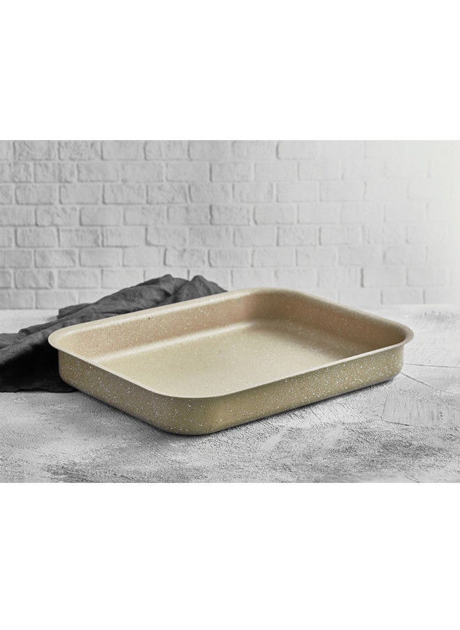 Trust Non-Stick Aluminum Rectangular Roasting Pan Beige  - Image 5