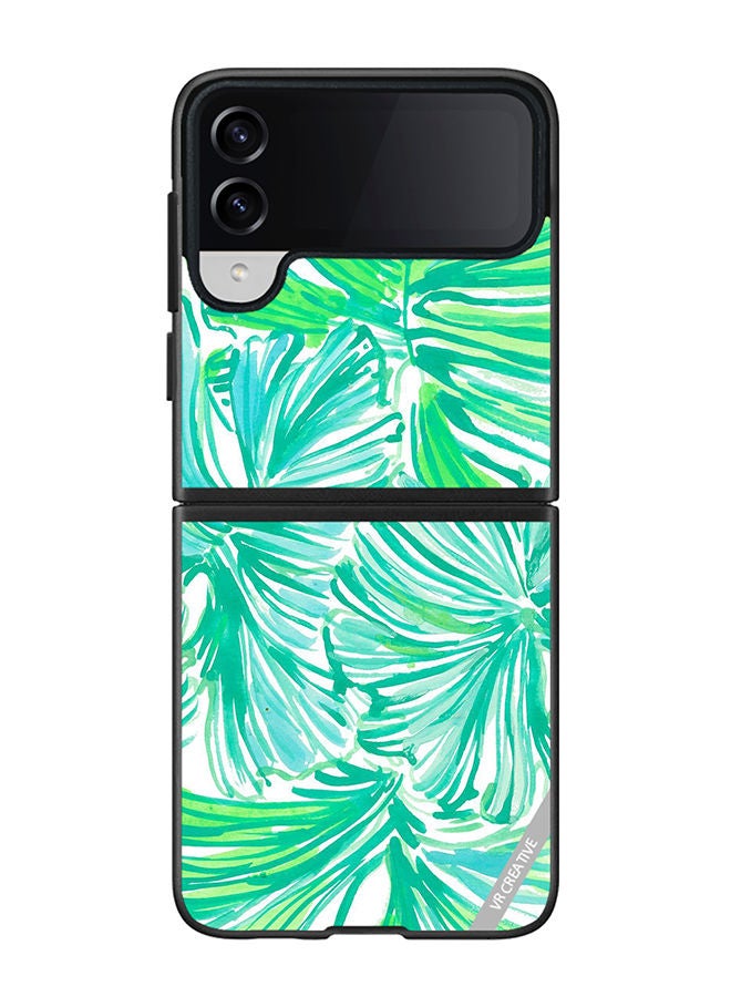 VR CREATIVE Protective Case Cover For Samsung Galaxy Z Flip4 Summer Tropic Design Multicolour - Image 1