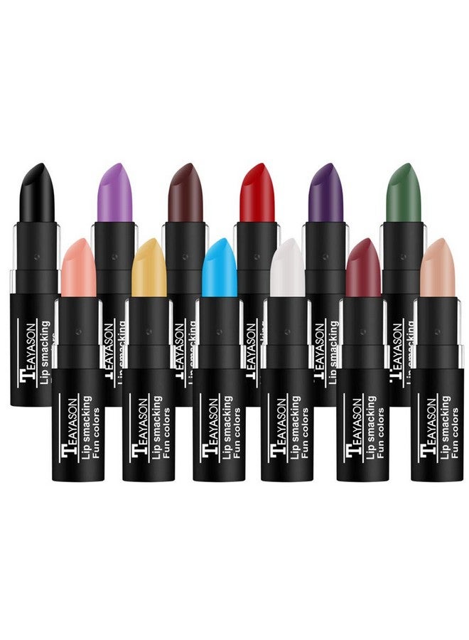 Petansy 12 Colors Vivid Vampire Matte Lipstick Set Long Lasting Waterproof Velvet Lip Stick for Party, Masquerade, Cosplay, Halloween Makeup - Image 1