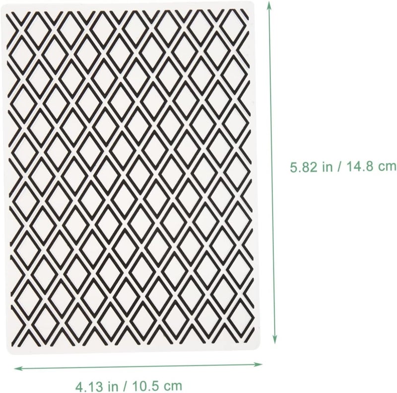 NUOBESTY 6pcs Diamond Square Plastic Embossing Folders for Scrapbooking and Card Making Craft Templates for Invitations Photo Albums and Creative Projects - Image 4