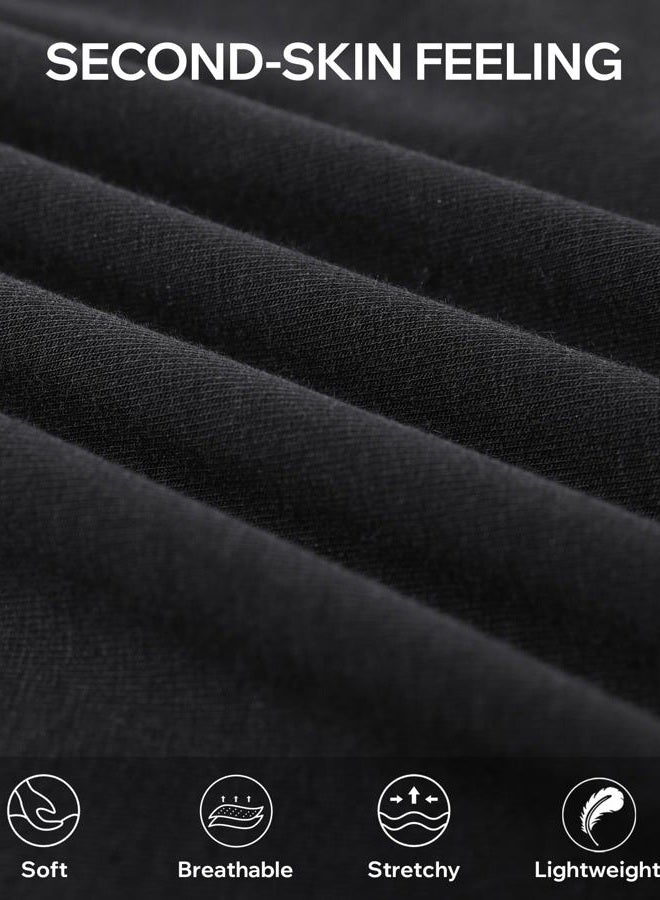 BAMBOO COOL Men's Pajamas Bottoms, Pajama Pants for Men, Lounge Sleep Pant, Pj Bottom, Soft Comfy Sleepwear with Pockets, A-black, Grey(2 Pack), M - Image 4