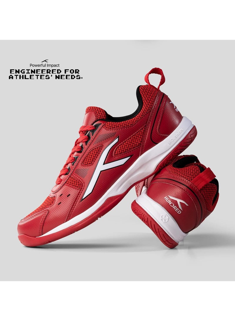 HUNDRED RAZE Badminton Shoe | Mens and Boys | Non-Marking Shoe | Court Shoe | For Badminton, Squash, Tennis Players | X-Cushion, Active Grip Sole, Toe Assist - Image 3