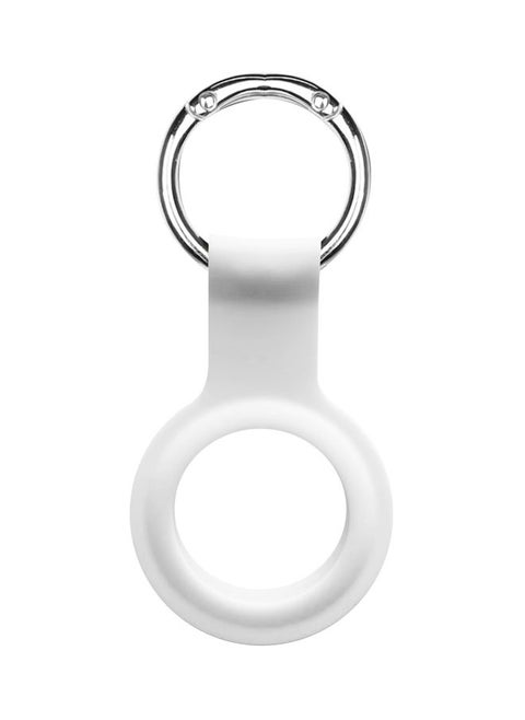 Devia Silicon Secure Holder with Key Ring for AirTag – White