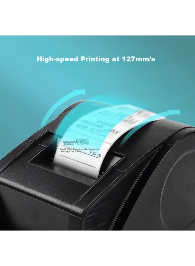 Gprinter Gp3120tuc Thermal Label Printer, Barcode Sticker Printer, Sample Label Paper Printer, Receipt Printer, Bubble Tea Shop, Supermarket, Retail Label Printer, Barcode Machine - Image 4