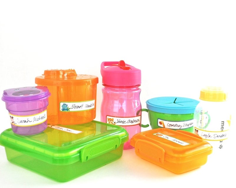 Lil' Labels Bottle Labels, Write-On, Self-Laminating, Waterproof Kids Name Labels for Baby Bottles, Sippy Cup for Daycare School, Dishwasher Safe (Animal Friends), Made in The USA - Image 4